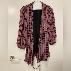 Ganni Wrap Dress - Pink Plaid